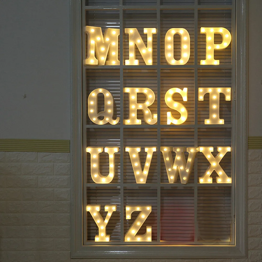 LED Letter Light Remote Control Alphabet Letter Lights Wedding Party