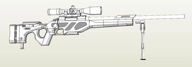 CS-LR4 высокоточная снайперская винтовка 3D бумажная модель не может запускаться оригами Бумага Крафт Бумажные поделки