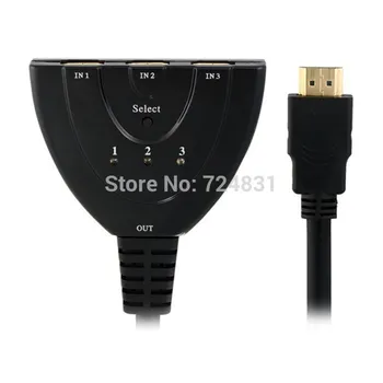 

CY 3 Ports HDMI 1.3 Splitter Switcher 3x1 Auto Switch 3-In-1-Out with 50 CM Pigtail Cable
