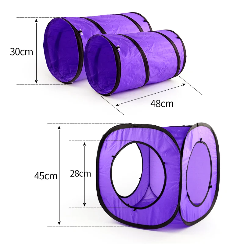 Забавные игрушки для кошек котенок питомец Игровая палатка-туннель игровая площадка игрушки открытый складной туннель для кошек Комбинируемые игрушки для кошек 2/3 набор