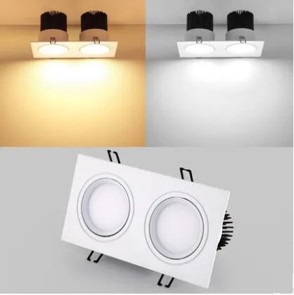 1pcs Energy saving Recessed Double LED Dimmable white Downlight COB 10W 20W LED Spot light decoration Ceiling Lamp AC 110V 220V 1pcs Energy saving Recessed Double LED Dimmable white Downlight COB 10W 20W LED Spot light decoration Ceiling Lamp AC 110V 220V