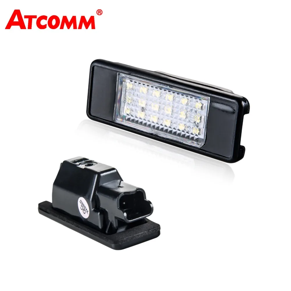 

ATcomm 2Pcs LED Car License Plate Light 12V 6500K Auto Number Plate Lamp For Peugeot 307 308 207 106 CITROEN C2 C3 C4 C5 C6 C8
