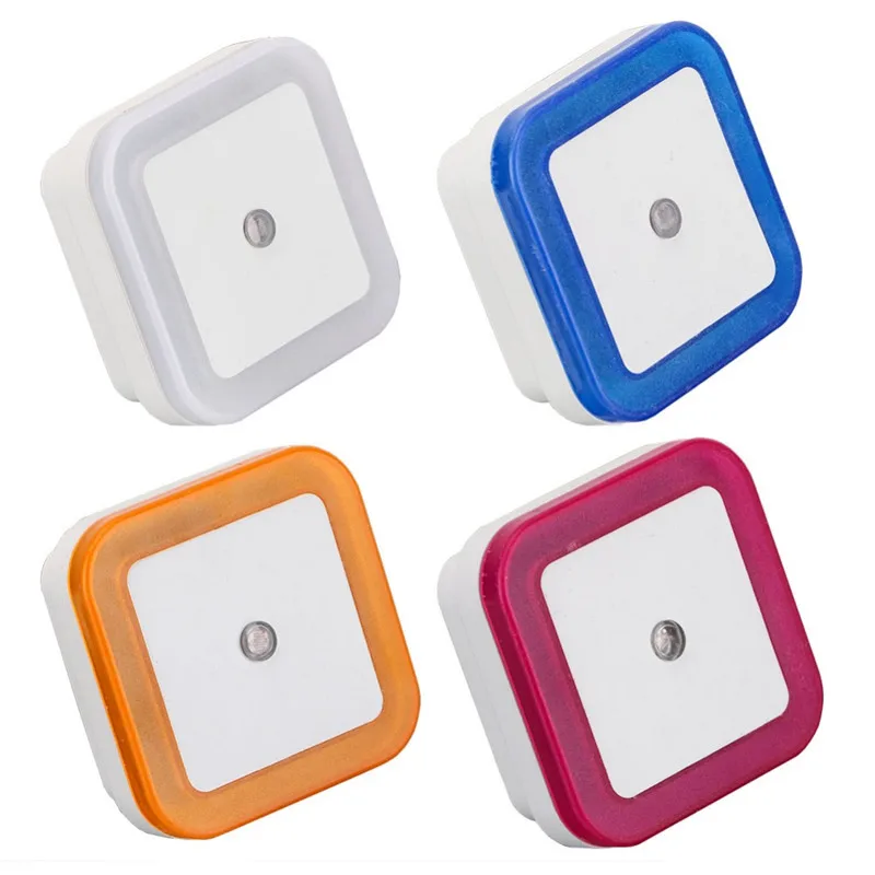 

1pcs Light Sensor Control Night Light Mini EU US Plug Square Bedroom lamp For Baby Gift Romantic Colorful Lights High Quality