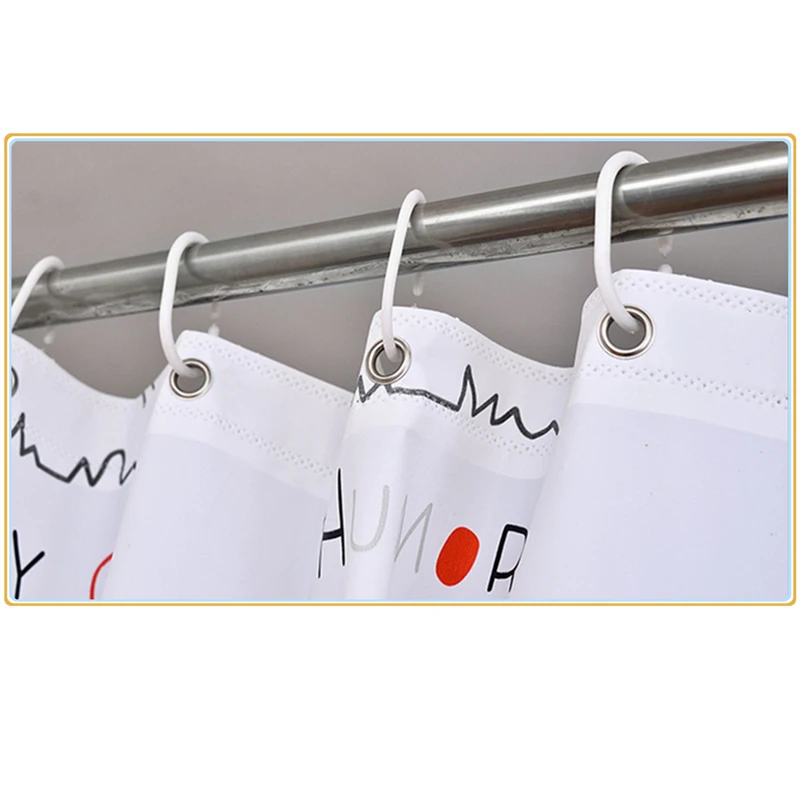 

12Pcs/lot Shower Curtain Hanging Rings White Plastic C-hook Rings Shower Curtain Accessories For Home Decor Bathroom Accessorie