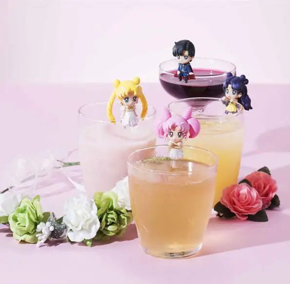 Najtaniej 6 sztuk zestaw sailor moon Tsukino Usagi Venus Mercury cup figurka kolekcja zabawek pcv anime model z kreskówki zabawki kolekcjonerskie