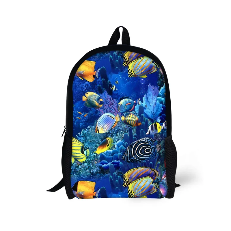 

Preppy Style Children School Backpacks Brand Backpack for Teenager Girls Boys Finsh Sea Printing Kids Rucksack Mochila Femininas