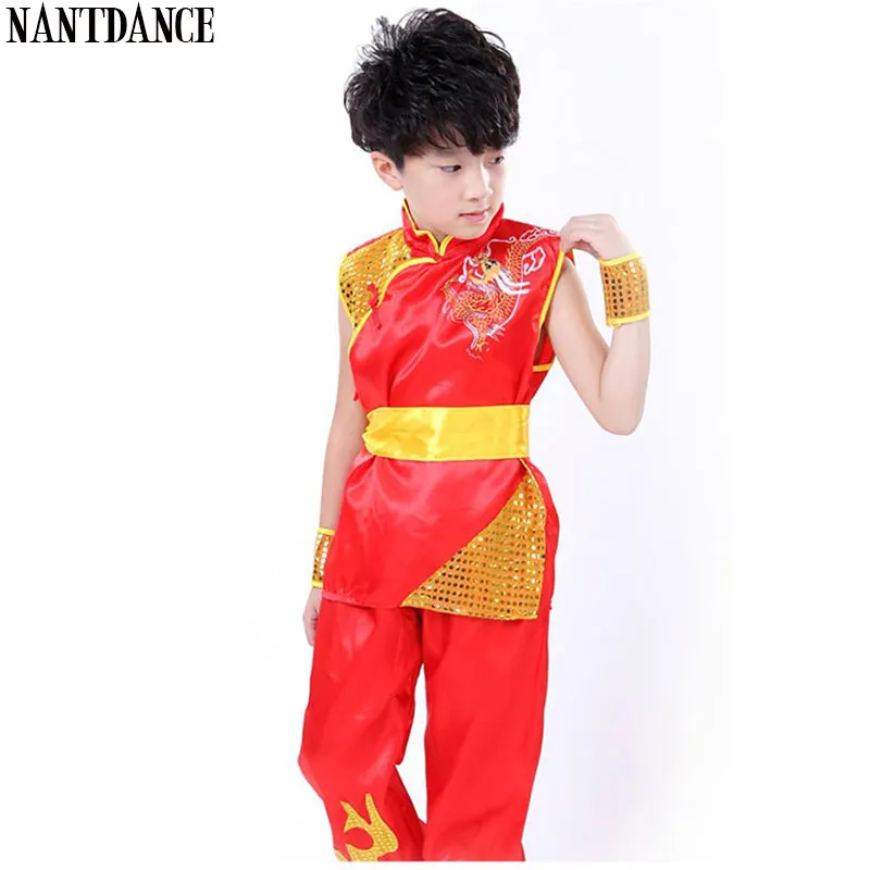 

Children Tae Kwon Do Kids Wushu Boy Kungfu Chinese Traditional Clothing China Kungfu Suit Kung Fu Uniforms For Boys Costumes