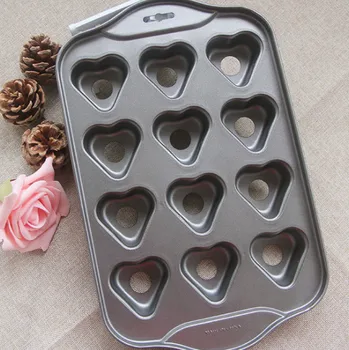

Free Shipping Nonstick Mini Cheesecake Pan Heart Shape Loaf Muffin Pan Drop Bottom Carbon Steel Cake Mold DIY