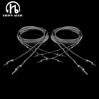 

hi end Fever grade HIFI speaker cable front main speaker wire AV power amplifier sound cable carbon fiber plug 2.5M DIY