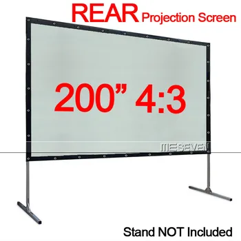 

200 Inches 4:3 High Quality Rear Projection Screen Special PVC Curtain with Eyelets for Any Projector Home Theater Outdoor Movie