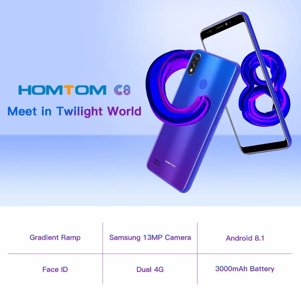 Doogee HOMTOM C8 мобильный телефон 5 &quot18:9 полный дисплей Android 8 1 MT6739 четырехъядерный 2 ГБ +
