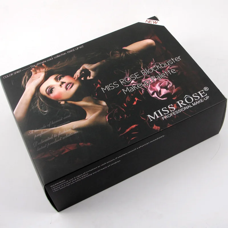 Miss Rose профессиональный макияж набор maquiagem maquillaje блеск матовые тени для век Пудра Румяна Многофункциональный косметический Чехол
