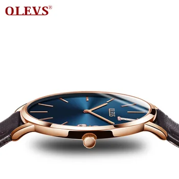 

OLEVS fashion female watch woman luxury brand 2018 ladies watch uhren damen kol saati Clock Leather Rose gold Ladies Wrist watch