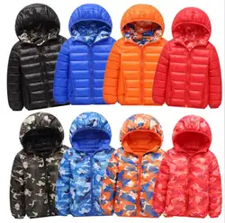 HH/верхняя одежда для детей от 3 до 10 лет, модные камуфляжные детские пуховики и куртки, Подростковые куртки, пуховое пальто с хлопковой
