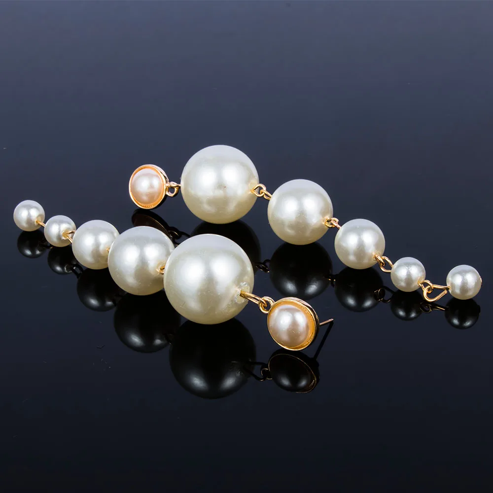 Fashion Chic Long Imitation Pearl Drop Earrings For Women Jewelry