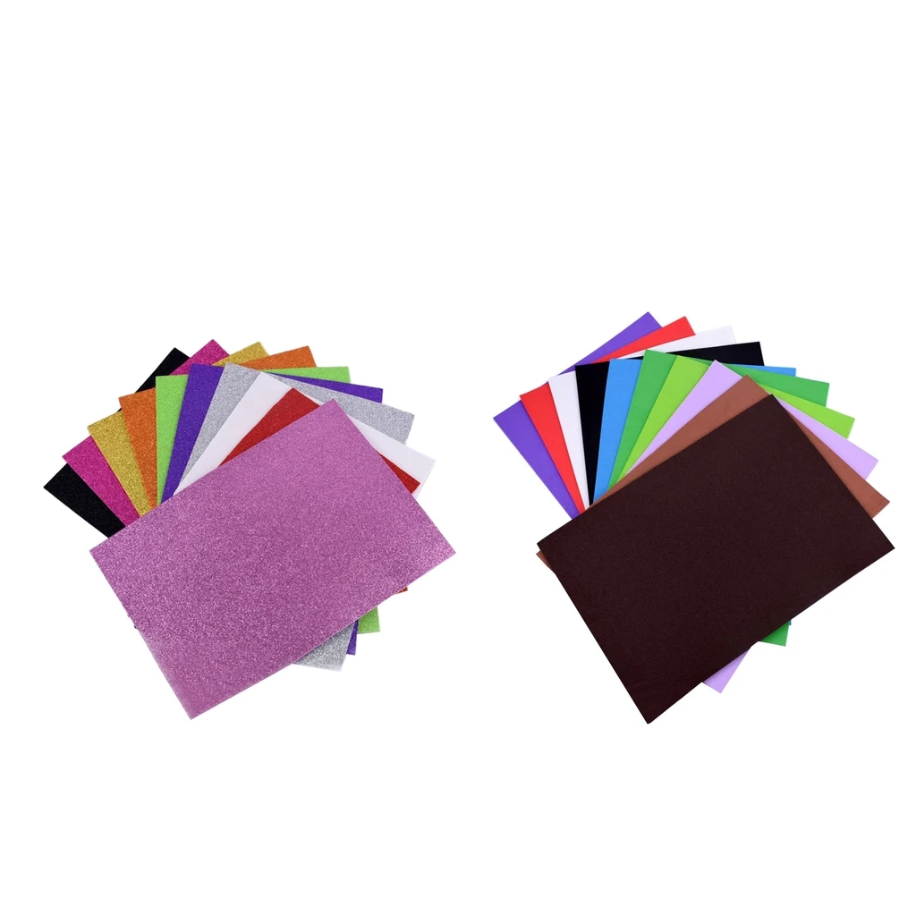 20 Pieces Common Sponge Paper DIY Foam Paper Colorful Paper Kids Handmade