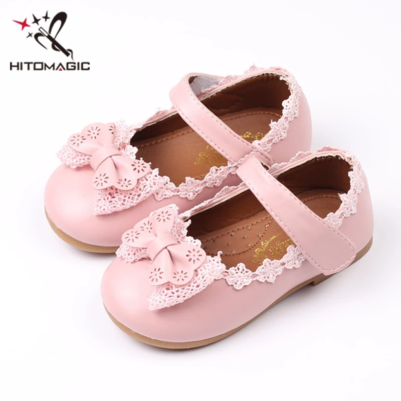 HITOMAGIC Baby Girls Shoes For Children Shoes Princess Bow knot Lace ...