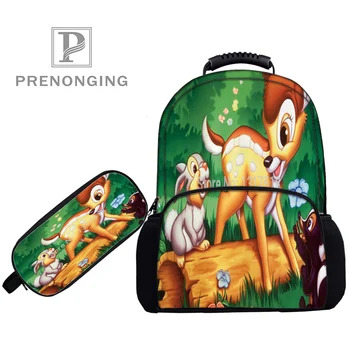 

Custom 17inch Bambi-Rabbit- Backpacks Pen Bags 3D Printing School Women Men Travel Bags Boys Girls Book Computers Bag#1031-01-52