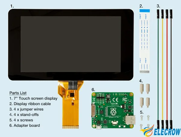 Электронный Raspberry Pi 3 дисплей сенсорный экран 7 дюймов 10 пальцев монитор lcd TFT 800x480 простой в использовании дисплей для Raspberry Pi 3B 2B