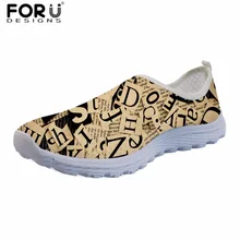 FORUDESIGNS/Летняя обувь на плоской подошве; Женская Повседневная Брендовая обувь; женские дышащие сетчатые кроссовки с 3D буквенным принтом; модная женская обувь