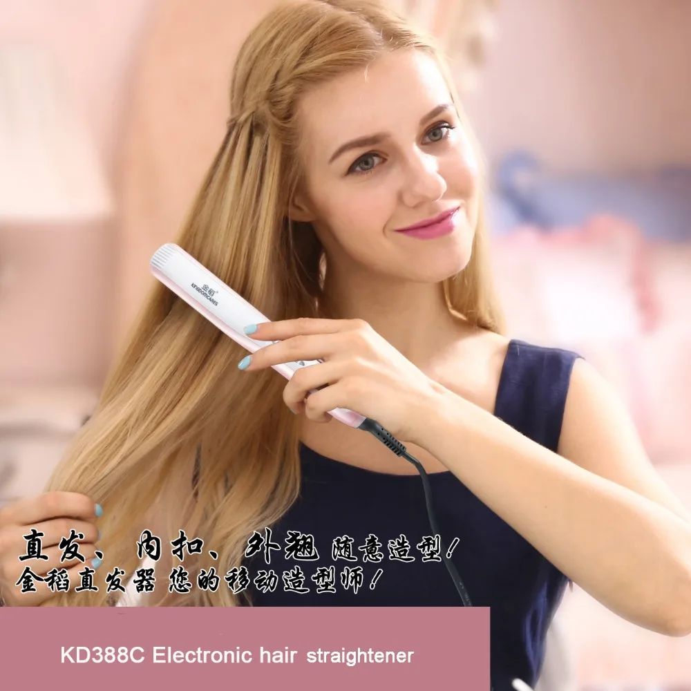 Electric Ionic Anti static Ceramic iron Hair Straightener Brush Straightening Irons Hair Brush Comb Curler Styling Tool