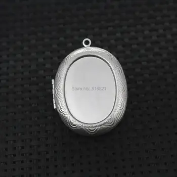 

39x52mm Stainless Steel Locket Pendant Round Cameo Cabochons Bases 316L Openable Photo Locket Pendant DIY Jewelry Making
