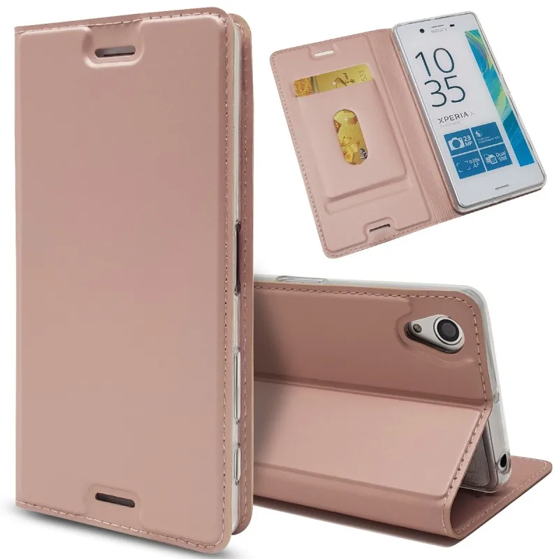 

Cases For Sony Xperia X Performance F8132 F8131 Xperformance Case Leather Wallet Cover Soft Silicon Shell Phone Accessory Coque