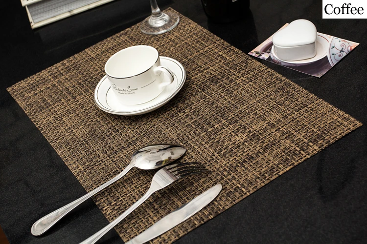 4pcs Lot 45 30cm Rectangular Grid Pvc Insulation Placemats Western 4pcs Lot 45 30cm Rectangular Grid Pvc Insulation Placemats Western Pad Dining Table Mat Easy Clean Placemat In Mats Pads From Home Garden On