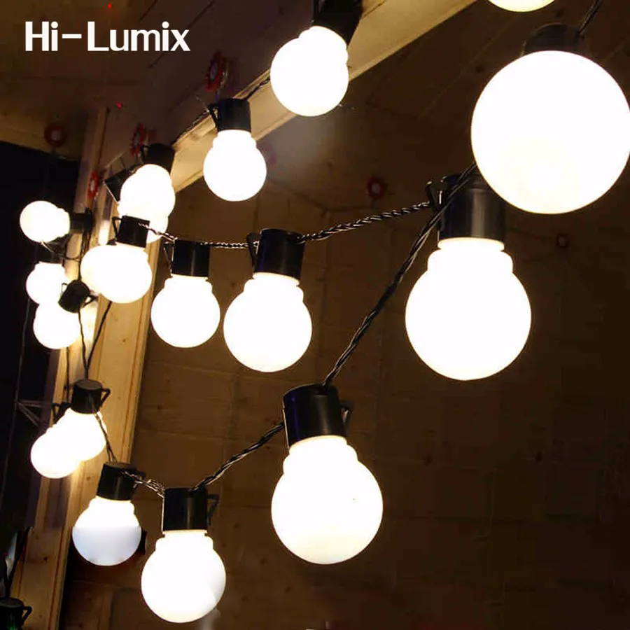 

Hi-Lumix 10M 38leds ball Fairy string light 5cm global ball holiday decoration light AC220V/110V Outdoor home garden yard