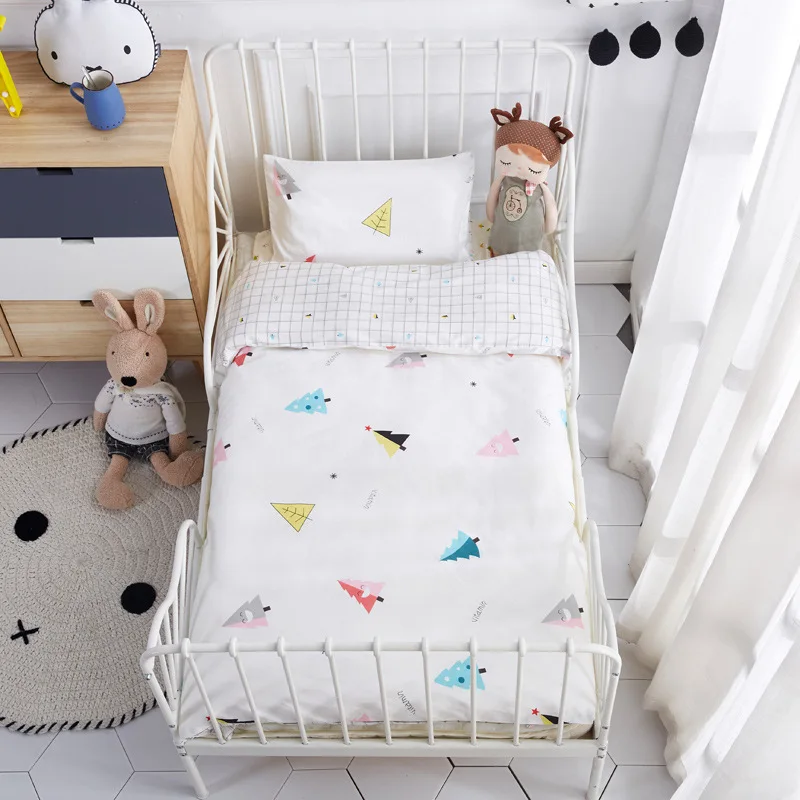 3 Pcs Set Baby Bedding Set Including Duvet Cover Pillowcase Bed Sheet