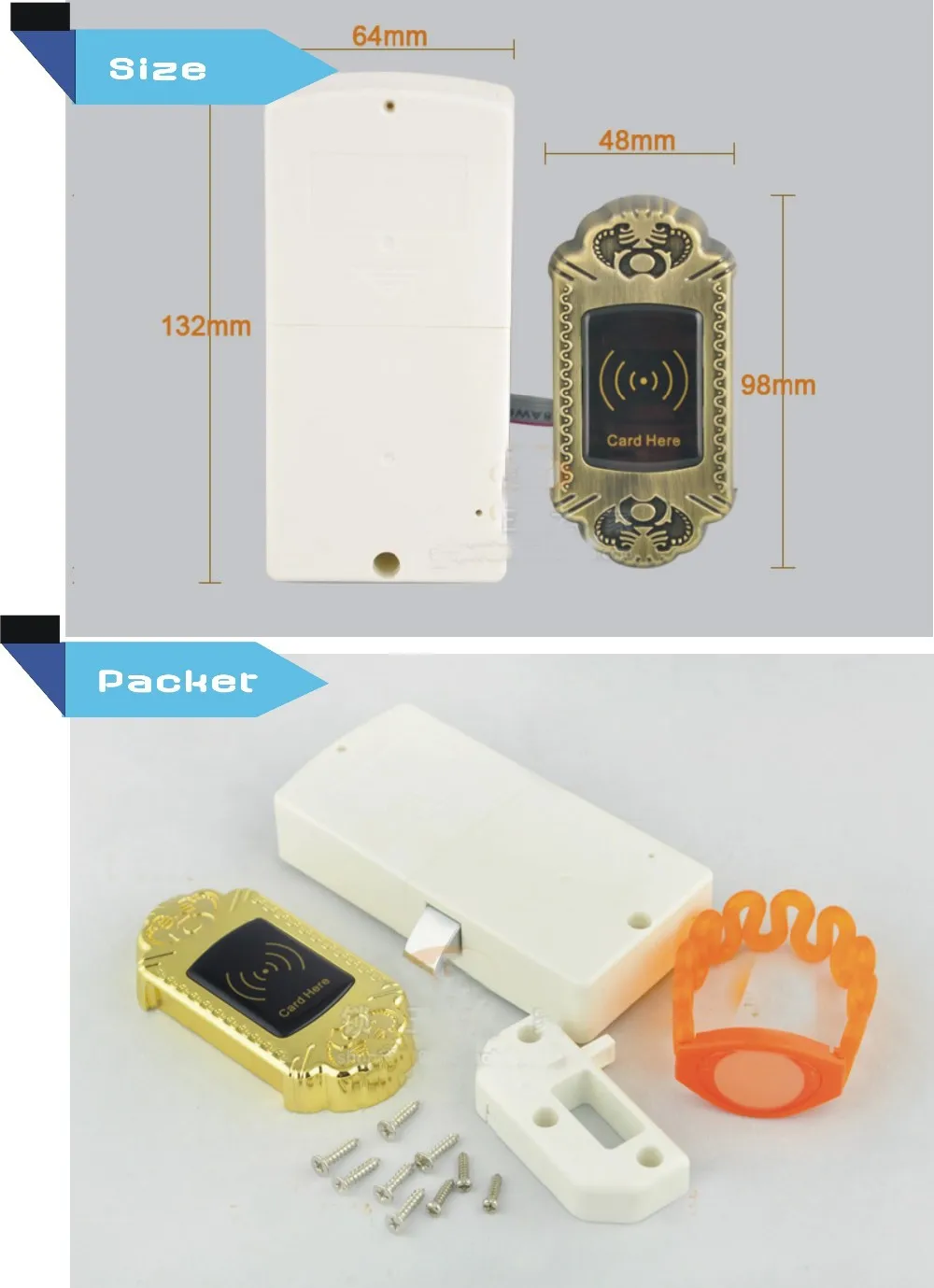 Металлический корпус natatorium 125 кГц RFID Электронный замок для шкафа для блокировки+ 1 водонепроницаемый руку теги