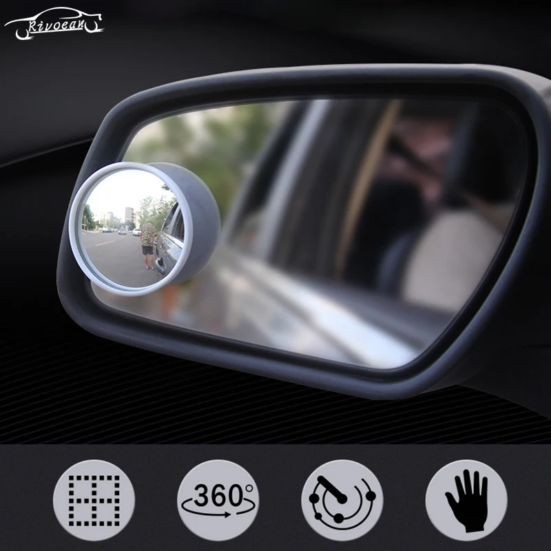 

2018 new 2x Car Blind Spot Mirror Rearview 2 Side Wide Angle Round Convex Black car-styling car accessories