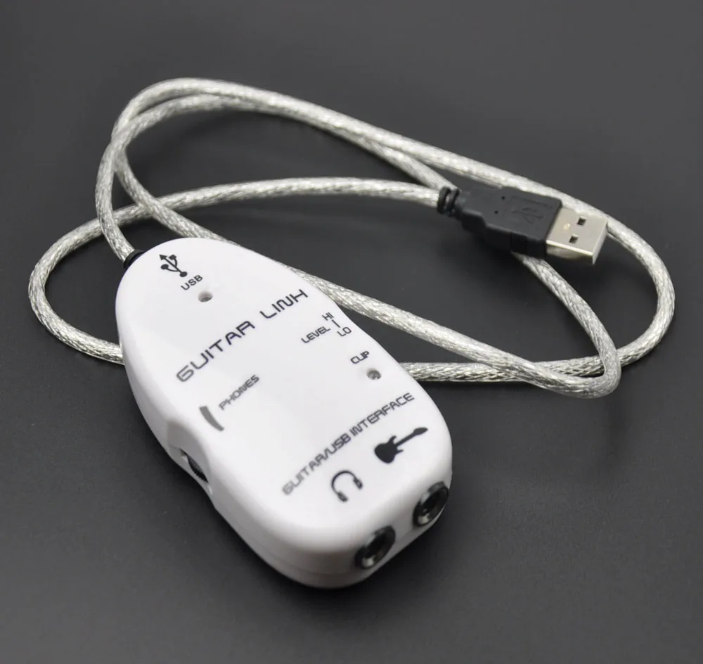 Guitar to USB Interface Link Instrument Cable PC MAC Recording Adapter