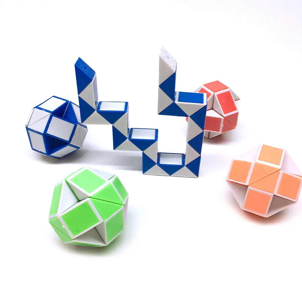 3D Magic Cube Segments Speed Snake Magic Cube Puzzle Sticker Educational Toys Kid for Children