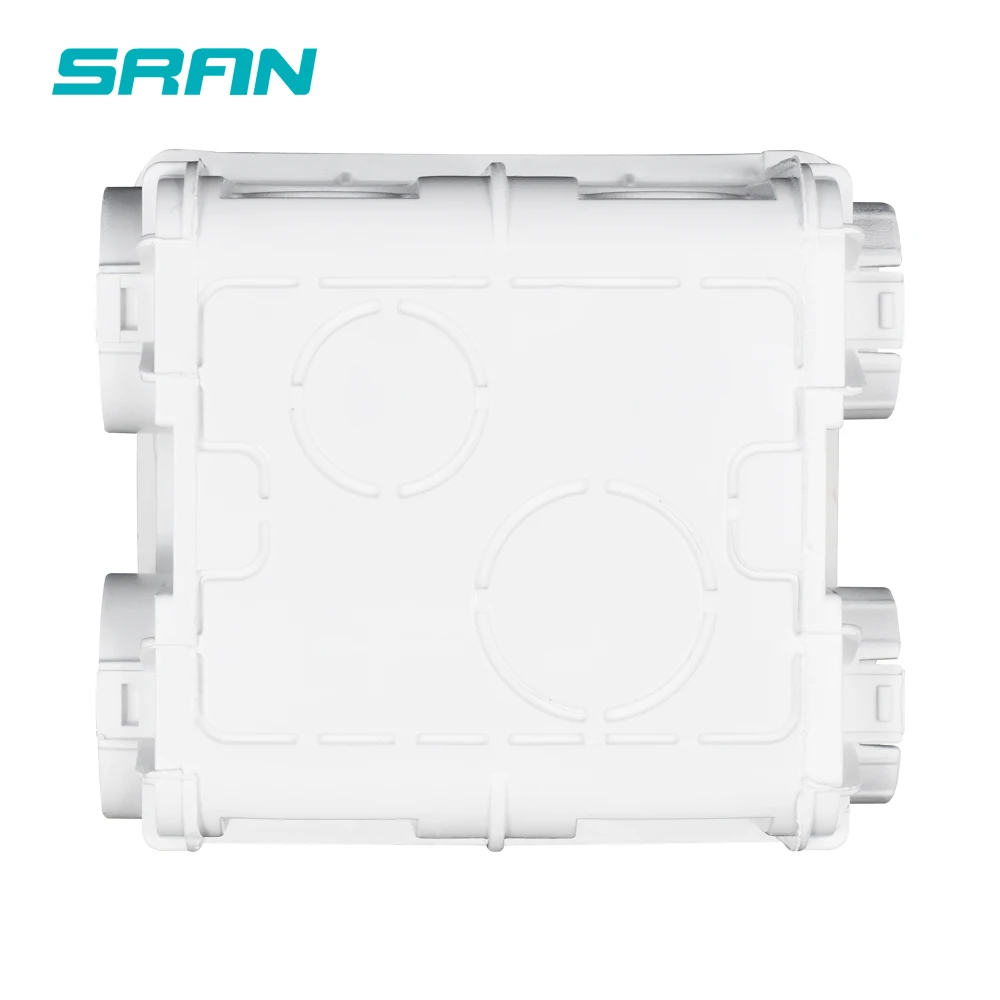 SRAN регулируемая Монтажная коробка внутренняя кассета 86 мм* 83 мм* 50 мм для 86 Тип переключатель и гнездо белый/красный цвет проводка задняя коробка