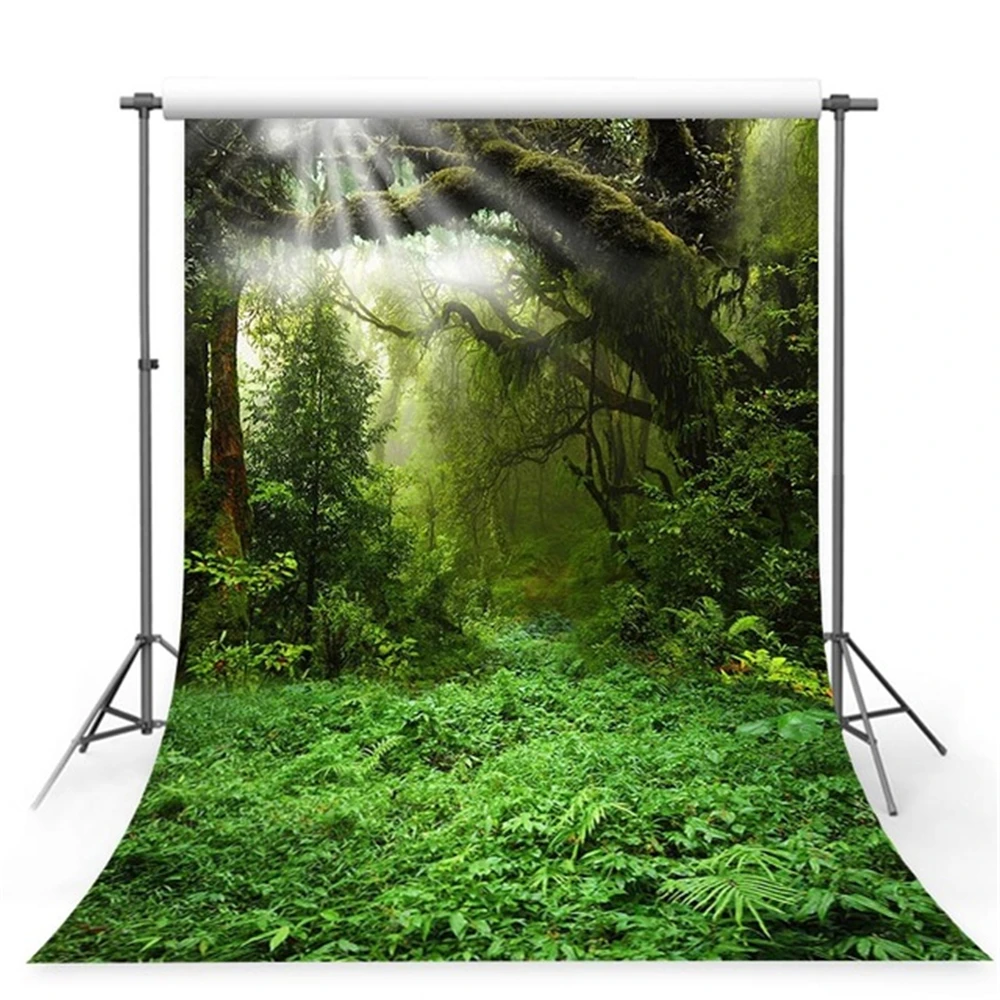 写真の背景緑の森ジャングル写真の背景の布サンシャイン森背景写真の背景のスタジオの小道具 背景 Aliexpress