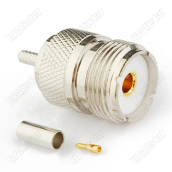

50 Pieces UHF SO239 Female Jack Crimp Connector for LMR100 RG174 RG178 RG316 Coaxial Cable