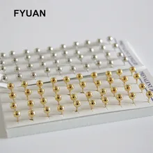 FYUAN, модные серьги-гвоздики из сплава золотого и серебряного цвета, набор для женщин, маленькие 20 пар, серьги с шариками, ювелирные аксессуары