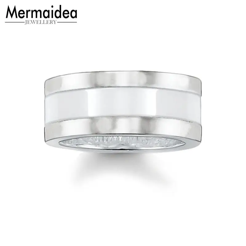 

Silver White Line Band Eternal Love Rings Fit Party Wedding 2019 Timeless Ring Jewelry Gift for Women Men