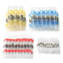 100PCS Solder Seal Wire Connector Heat Shrink Butt Terminals Electrical Insulated Marine Waterproof Terminal with Case 480 pcs waterproof heat shrink wire connector assortment automotive marine kit t35