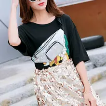 Поясные Сумки женские розовые серебряные поясные сумки женские поясные сумки черные геометрические поясные сумки лазерная нагрудная сумка для телефона