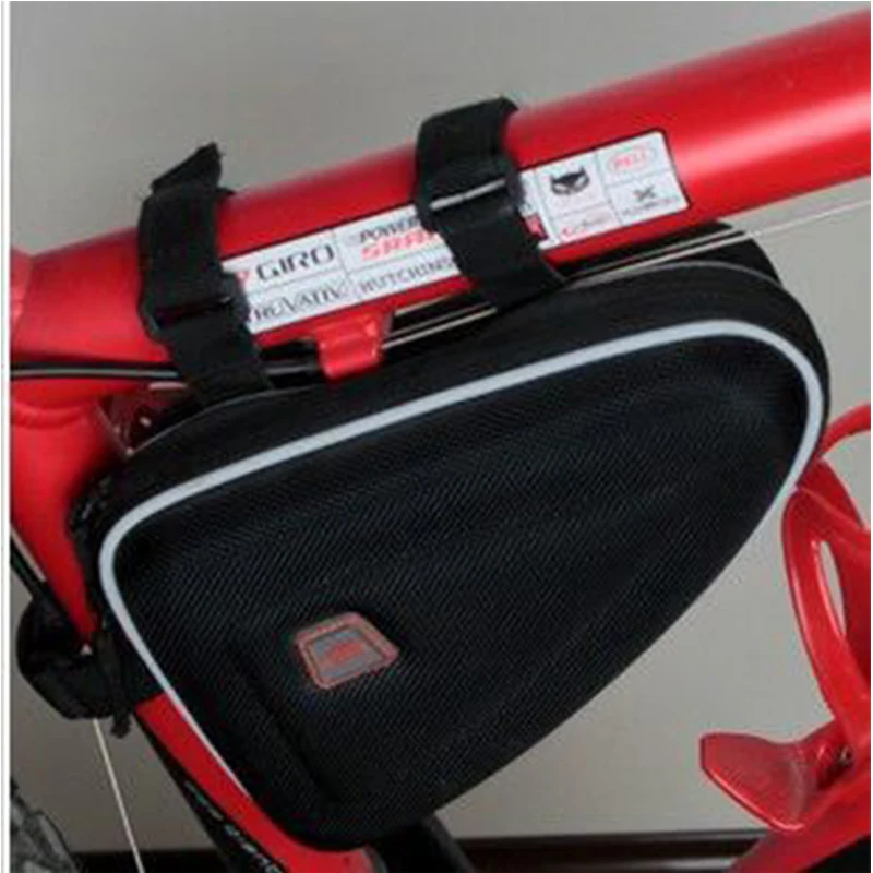 Excellent JS 3 Colors Waterproof Triangle Cycling Bicycle Bags Front Tube Frame Bag Mountain Bike Triangle Pouch Frame Holder Saddle Bag 5