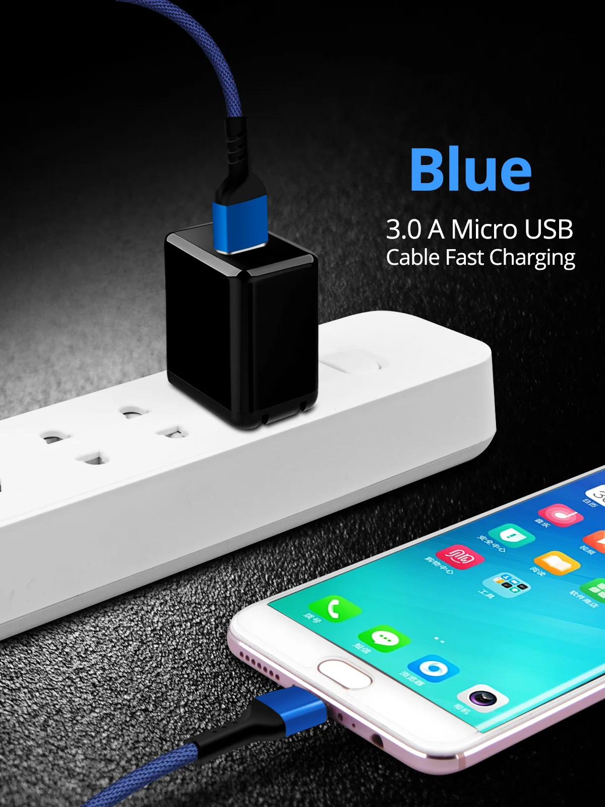 ANKNDO Micro USB кабель Quick Charge 3A Android тканевый плетеный кабель для передачи данных 1 м 2 м USB ЗУ для мобильного телефона Быстрая зарядка мягкий провод