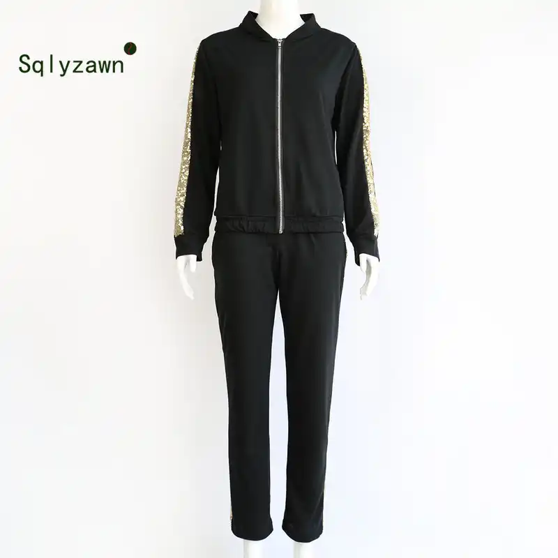 sequin tracksuit