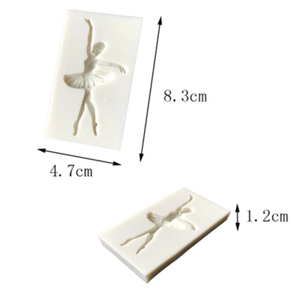 Ballerina Girl1pc Fondant Cupcake Decorating Molds Cake Silicone Mold Sugarpaste Candy Chocolate Gumpaste Clay Mould