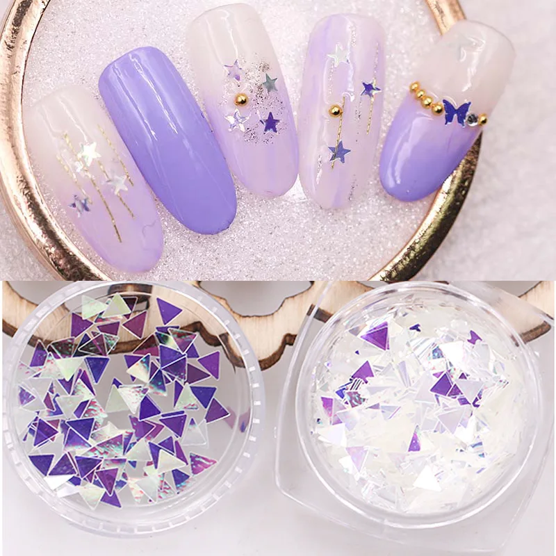 

Holographic Nail Glitter Mix Star Round Heart Flakies Mermaid Mirror Irregular Paillette DIY Sequins Nail Art Decor