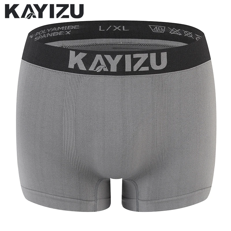 KAYIZU мужские боксеры шорты мужское нижнее белье сексуальные одноцветные трусы