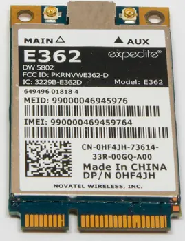 

Wireless Adapter for Novatel Expedite E362 wireless wwan GPS Card DP/N 0HF4JH for Dell DW802