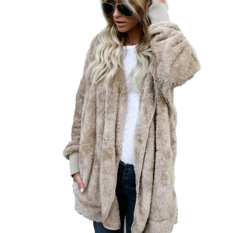 discounted  Autumn Winter Women's Coat Casual Jacket Cardigan Europe America New Trend Coats Plus Velvet Casual