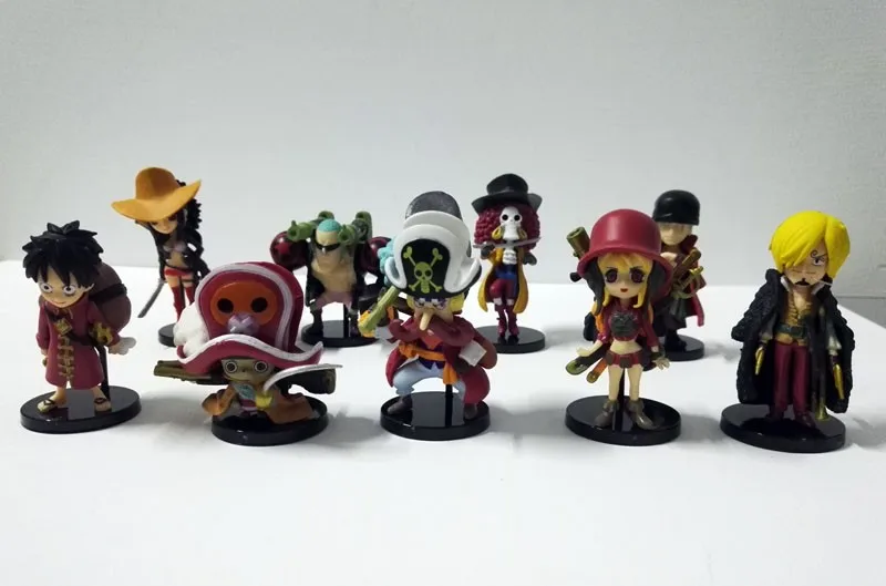 9 pcs/set one piece anime figures Q Version 67S' One Piece